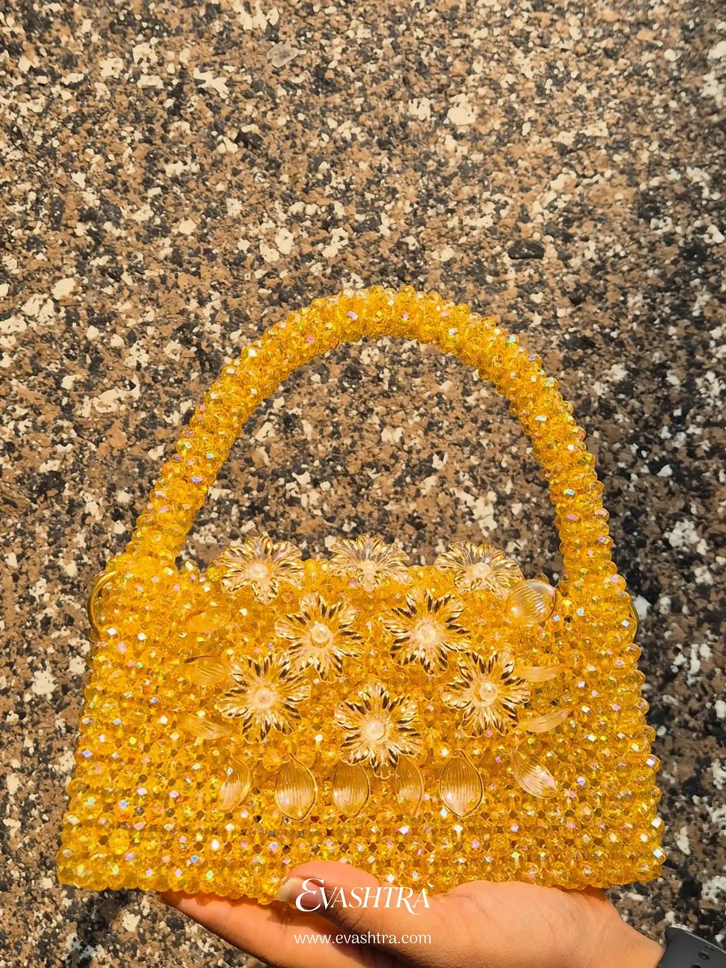 Yellow Crystal Purse