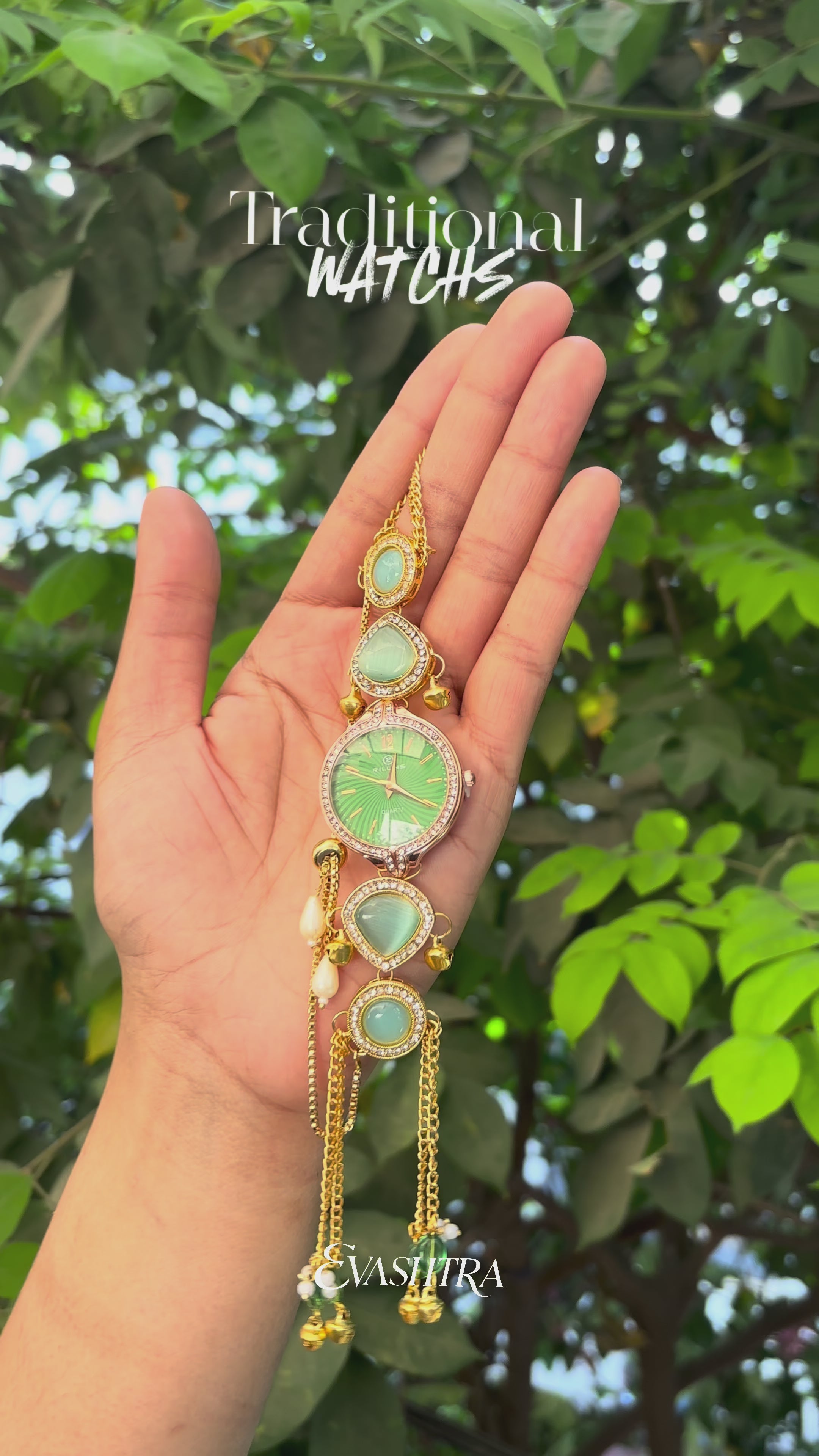 Sage Green Handcrafted Jewelry Watch