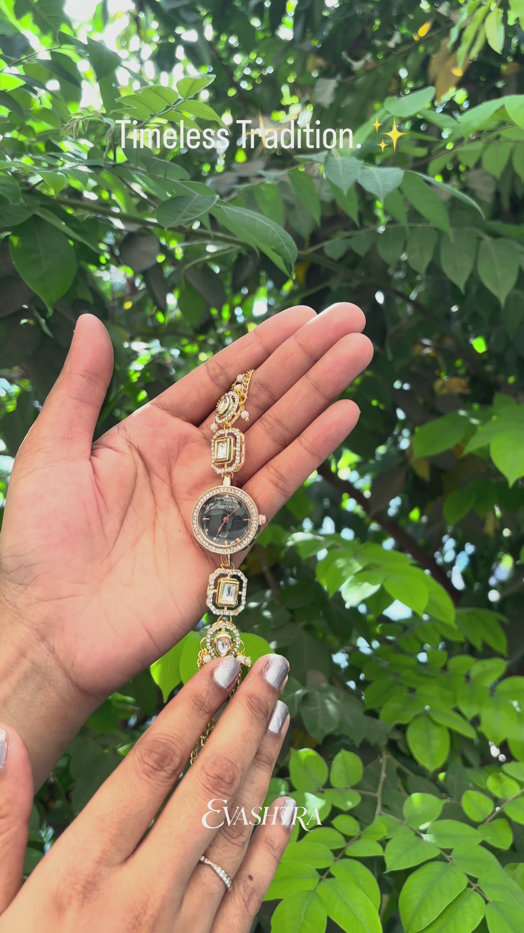 Golden Soul Handcrafted Black Dial Jewelry Watch